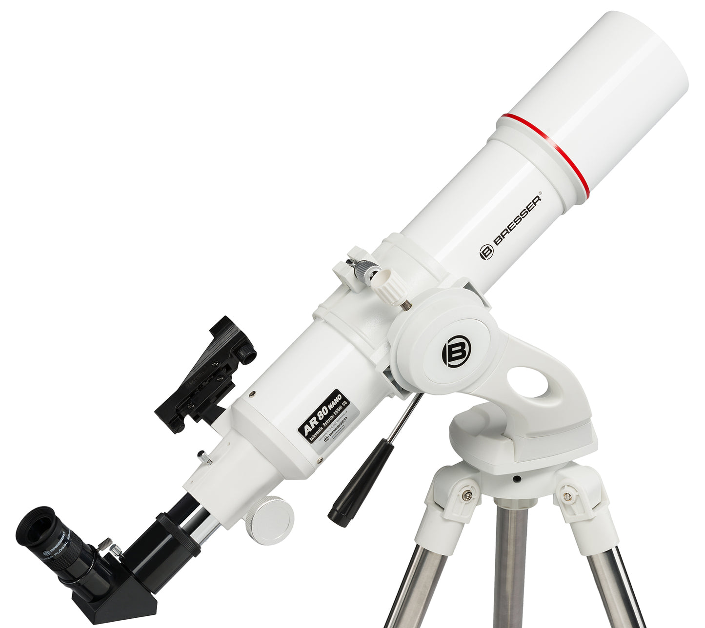 Телескоп Bresser Nano AR-80/640 AZ з сонячним фільтром і адаптером для смартфона (4580640)
