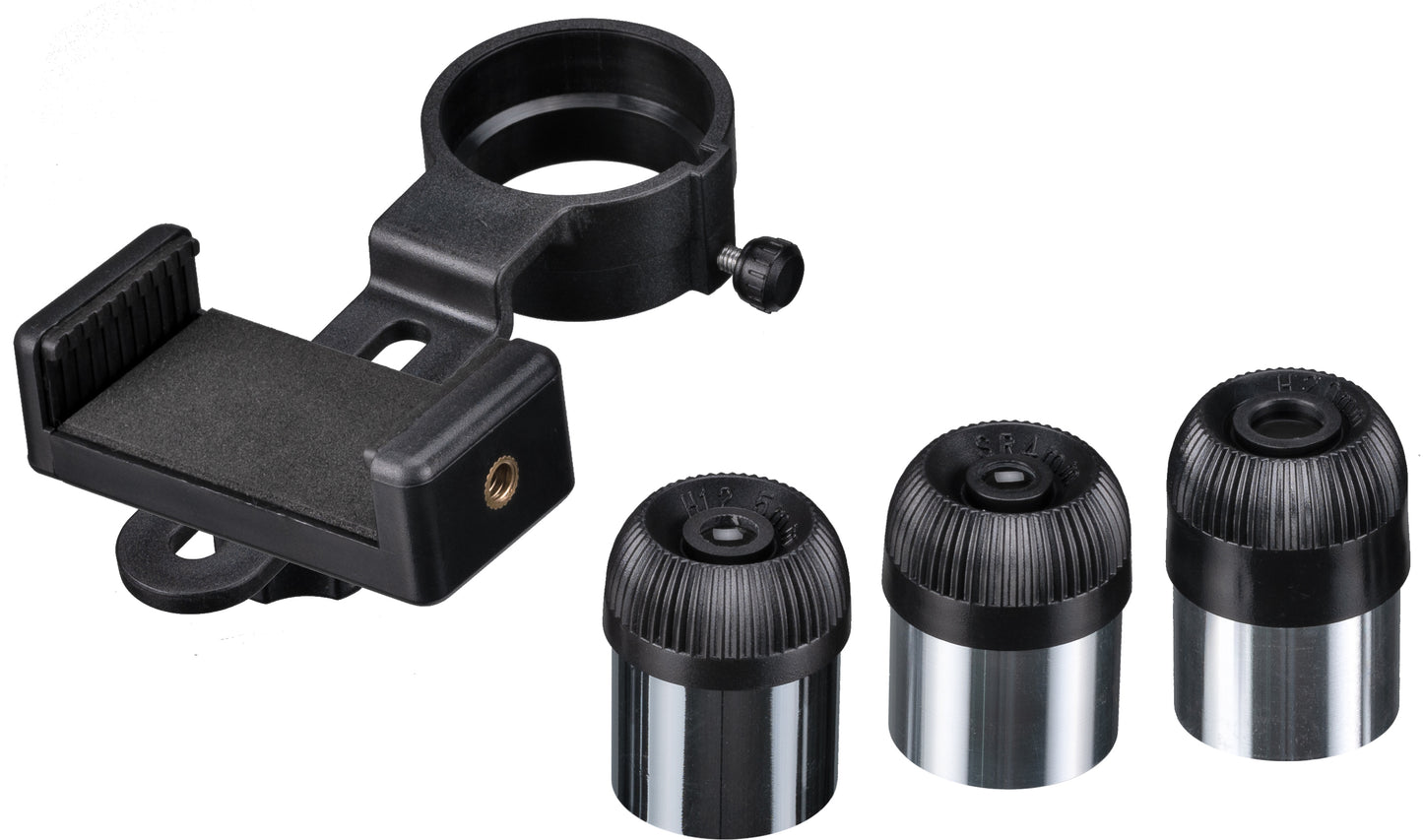 Телескоп Bresser Space Explorer 90/900 EQ3 з місячним фільтром та адаптером для смартфона (9621801)