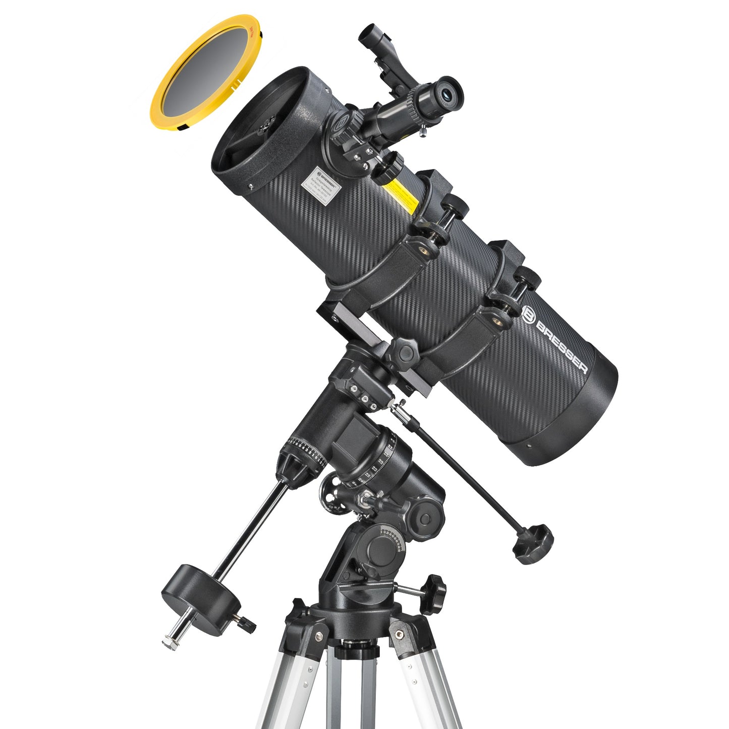 Телескоп Bresser Spica 130/1000 EQ3 Carbon із сонячним фільтром та адаптером для смартфона (4630100)