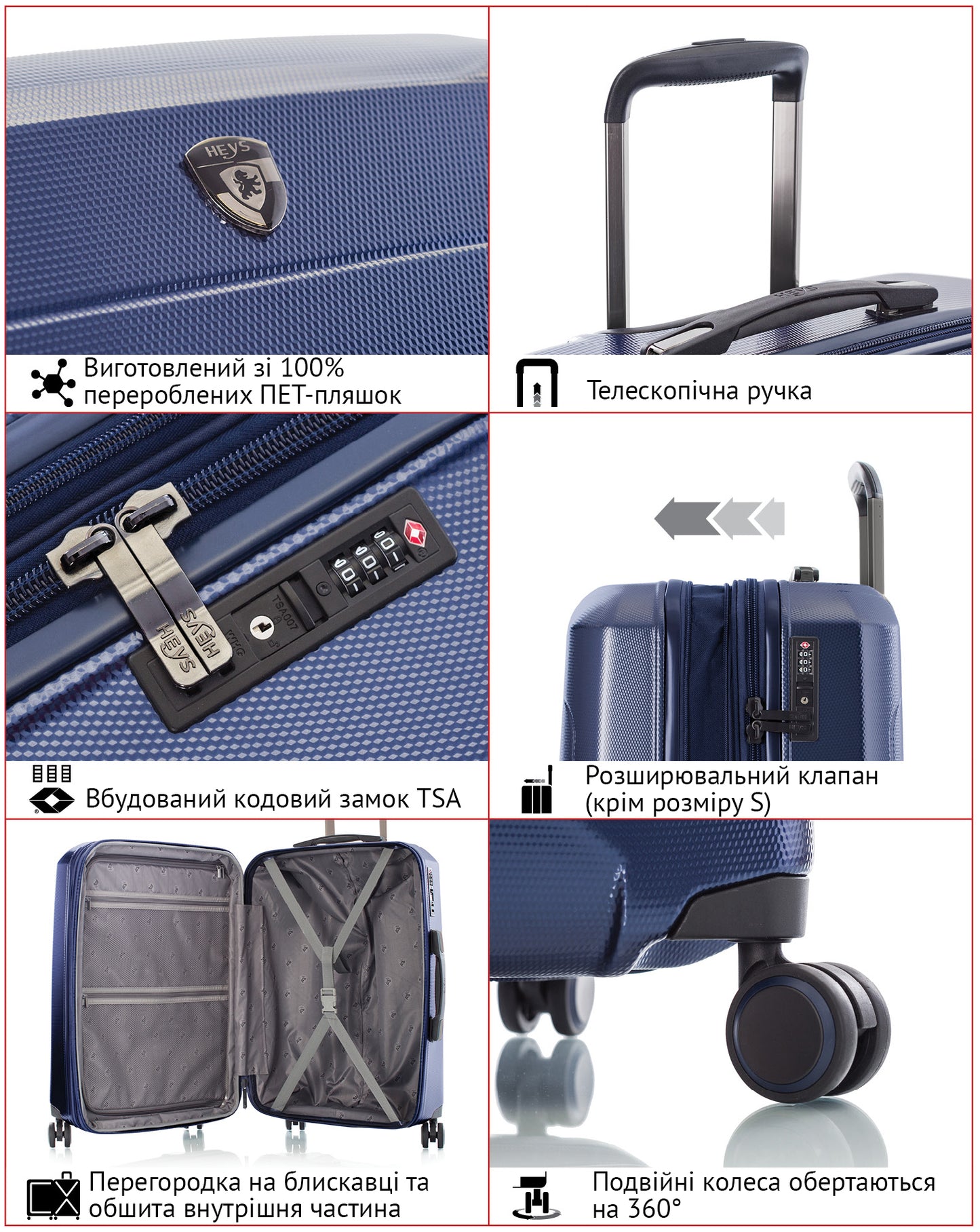 Валіза Heys EcoCase (M) Grey (10133-0013-26)