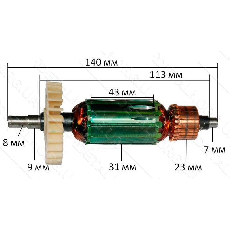 якір болгарка Stern 115 E(№1) ( 140*31 шпонка 8мм)