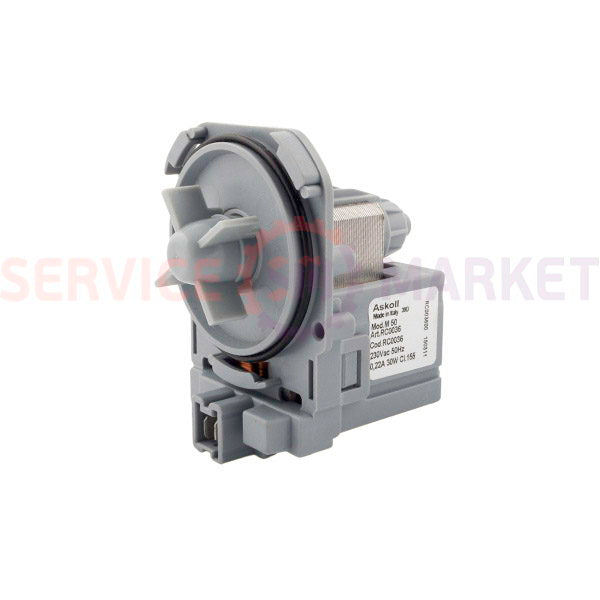 Помпа 30W M50 RC0036 (конт. спар. спереди, на 3 защ.) Askoll Indesit