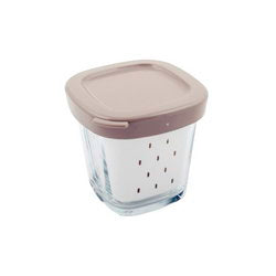 Баночка квадратная B=74mm H=74mm Tefal (коричневая крышечка)