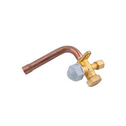 Кран сервисный (клапан) газовый заправочный 1/2" толстые трубы