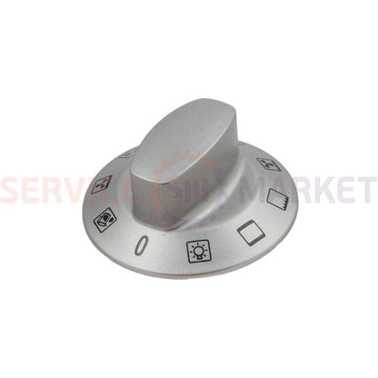 Ручка регулировки режимов духовки для плиты Gorenje серебристый