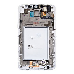 Дисплей з тачскріном та перед. корп. для моб. телефону D385 L80 LG білий (OR)