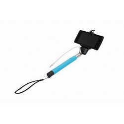 Монопод для селфи Z07-5S L=230-975mm подключение проводное голубая ручка