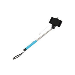 Монопод для селфи Z07-5S L=230-975mm подключение проводное голубая ручка