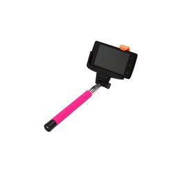 Монопод для селфи Z07-5 L=235-1060mm подкл. Bluetooth розовая ручка