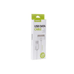 USB дата-кабель (30pin) Remax L=1000mm для моб. телефонов iPhone 4 Apple белый