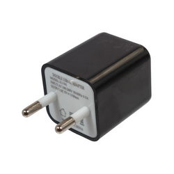 Зарядний пристрій (вх. 220V вихід 2xUSB 5V 1/2.1A) для моб. телефону Apple чорний