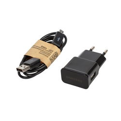 Зарядное устр. ETA-U90EWE (вх. 220V вых. USB 5V 2A) + кабель USB/Micro-USB для моб. тел. Samsung чер