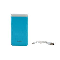 Внешняя АКБ GOLF D80GB Li-Polymer 2xUSB 5V 8000mAh 136x70x16mm для моб. тел. голубой