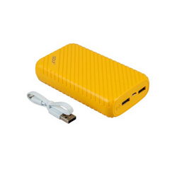 Зовнішня АКБ GOLF G20 Li-Polymer 2xUSB 5V 16000mAh 125x70x28mm для моб. тел. жовтий