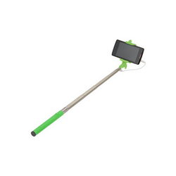 Монопод для селфі SELFIE STICK L=205-900mm підкл. провідне зелена ручка