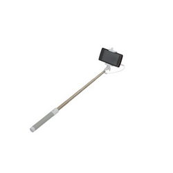 Монопод для селфі SELFIE STICK L=200-780mm з кноп. підкл. провідне сіра ручка