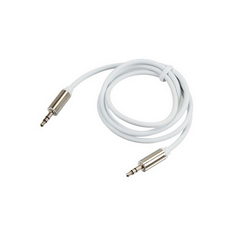Удлинитель аудио кабеля (разъем 3.5/3.5mm, 3 конт.) L=1000mm для моб. телефонов белый