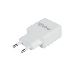 Зарядное устр. Inkax CD-01-IP (вх. 220V вых. 2xUSB 5V 2.1A) + кабель USB/ Lightning для моб. тел. 