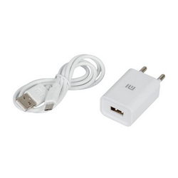 Зарядне устр. CH-P002 (вх. 220V вих. USB 5V 2A) + кабель USB/Micro-USB для моб. тел. Xiaomi білий