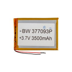 Полимерный аккумулятор BW 377093P 3,7V 3500mAh 70x96x??mm