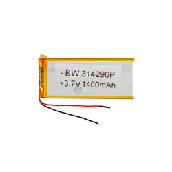 Полимерный аккумулятор BW 314296P 3,7V 1400mAh 43x100x3mm
