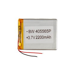 Полимерный аккумулятор BW 405565P 3,7V 2200mAh 55x68x??mm
