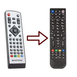 Пульт для DVB-T2 T38 World Vision (аналог)