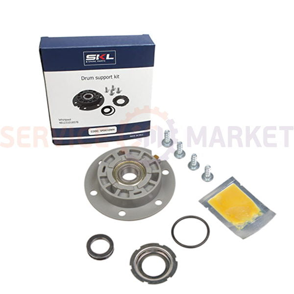 Блок подшипников 6203 - 2Z (со смазкой) SKL для верт. стир. машины Whirlpool серый