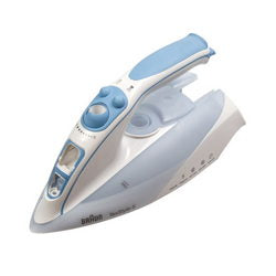 Верхняя часть корпуса в сборе для утюга Braun белый/голубой