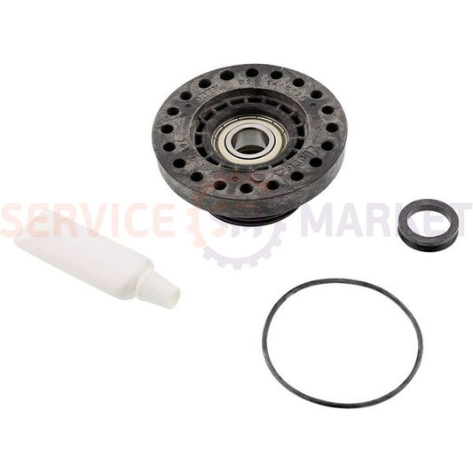 Блок подшипников 6203 - 2Z (правый, резьба левая) + уплотнители 2 шт. для верт. стир. машины AEG