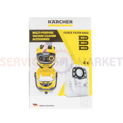 Набор мешков микровол. (4 шт) для пылесоса Karcher