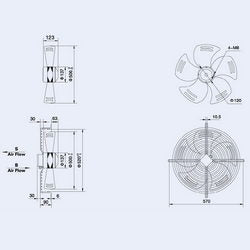 Осевой вентилятор Weiguang YWF4D-500B-137/35-G