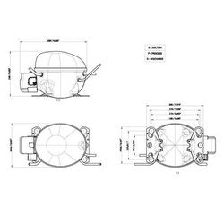 Компрессор EMBRACO ASPERA EMT22HLP R134a 74W для холодильника