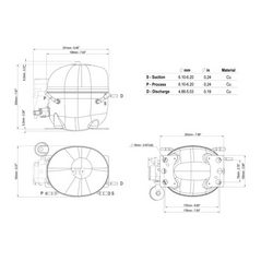 Компрессор для холодил. EMBRACO ASPERA NEK1116Z R134a 194W (с пуск. реле RSCR)