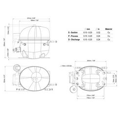 Компрессор EMBRACO ASPERA NE2121Z R134a 250W для холодильника