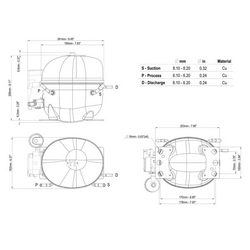 Компрессор для холодил. EMBRACO ASPERA NEK2140Z R134a 438W (с пуск. реле CSIR)