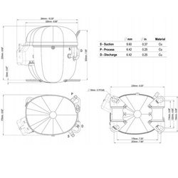 Компрессор для холодил. EMBRACO ASPERA NТ2168GK R404a 642W (с пуск. реле CSIR)