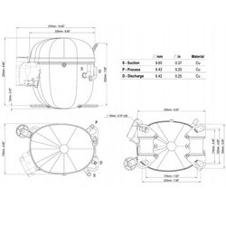 Компрессор для холодил. EMBRACO ASPERA NT2178GK R404a 793W (с пуск. реле CSIR)