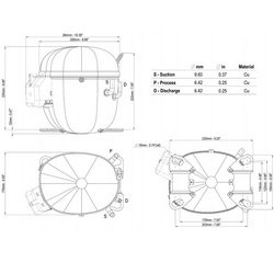 Компрессор для холодил. EMBRACO ASPERA NT2178GK R404a 829W (с пуск. реле CSCR)