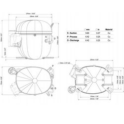 Компрессор для холодил. EMBRACO ASPERA NT2180GK R404a 942W (с пуск. реле CSIR)