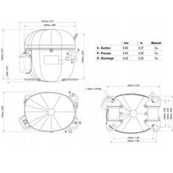 Компрессор для холодил. EMBRACO NT2210GK R404a 1291W (с пуск. реле CSCR)