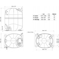 Компрессор для холодил. EMBRACO ASPERA NJ2192GK R404a 1126W (с пуск. реле CSR)