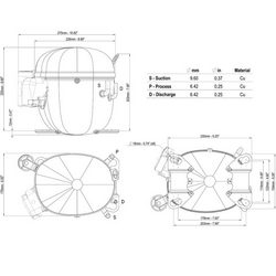 Компрессор для холодильника EMBRACO NT2170U R290 812W