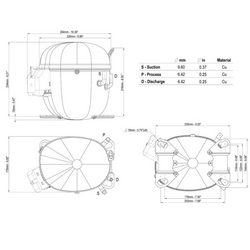 Компрессор для холодил. EMBRACO NT2180U R290 931W (с пуск. реле CSIR)