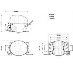 Компрессор для холодил. EMBRACO ASPERA EMY32CLC R600 97W (с пуск. реле RSIR/RSCR)