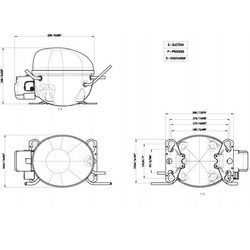 Компрессор для холодил. EMBRACO ASPERA EMT6170Z R134a 814W (с пуск. реле CSIR)