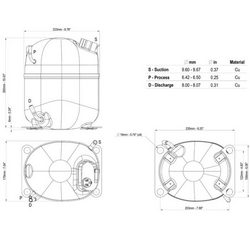 Компрессор для холодил. EMBRACO ASPERA NJ6220ZX R134a 2547W (с пуск. реле 3PHASE)