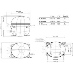 Компрессор для холодил. EMBRACO ASPERA NEU6220GK R404a 1507W (с пуск. реле CSCR)