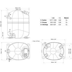 Компрессор для холодильника EMBRACO ASPERA NJ9232GK R404a 2284W