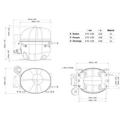 Компрессор для холодил. EMBRACO ASPERA NEK6187Y R600a 905W (с пуск. реле RSIR/RSCR)